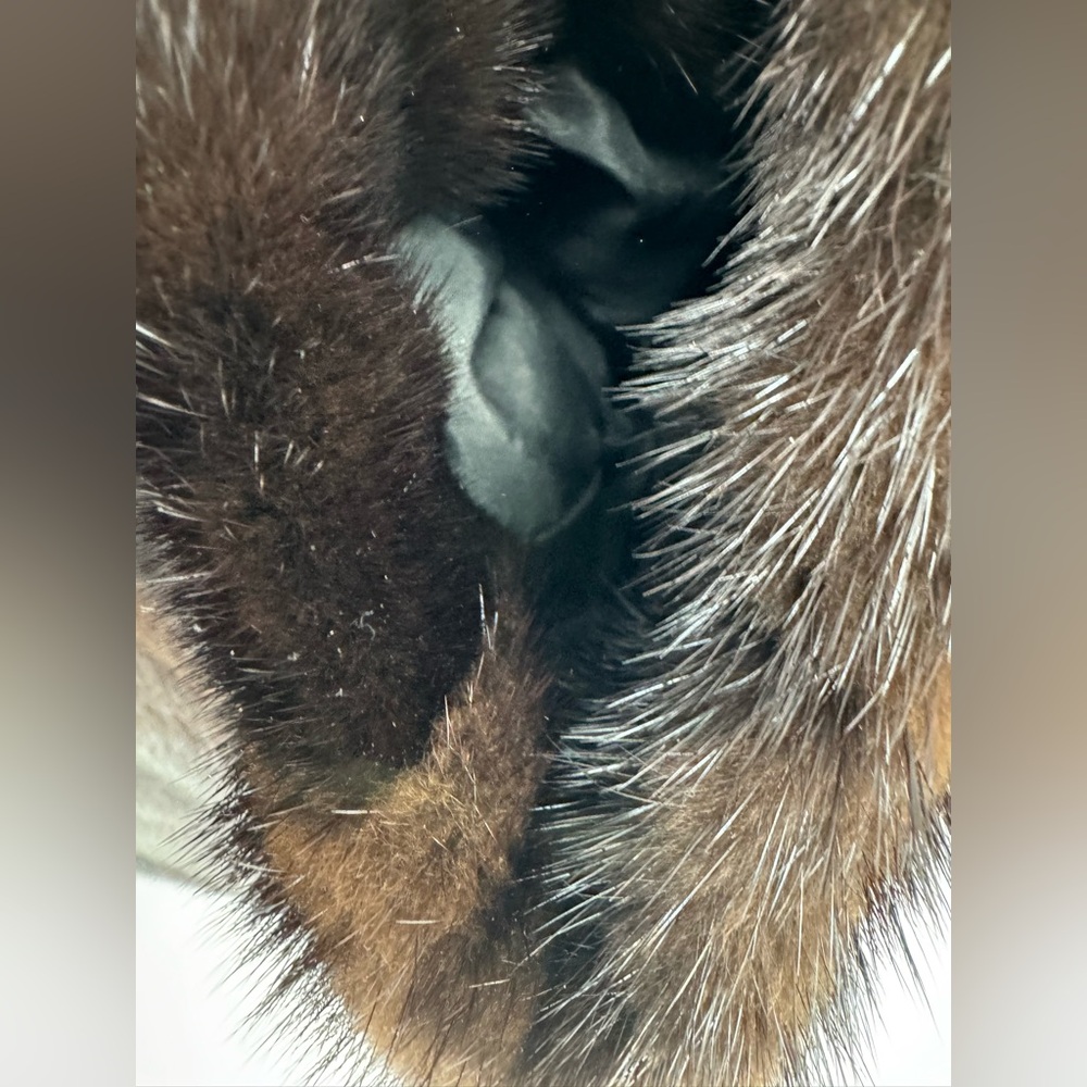 Nordstrom Dimond Black Mink Longline Lined Fur Coat - Picture 4 of 13